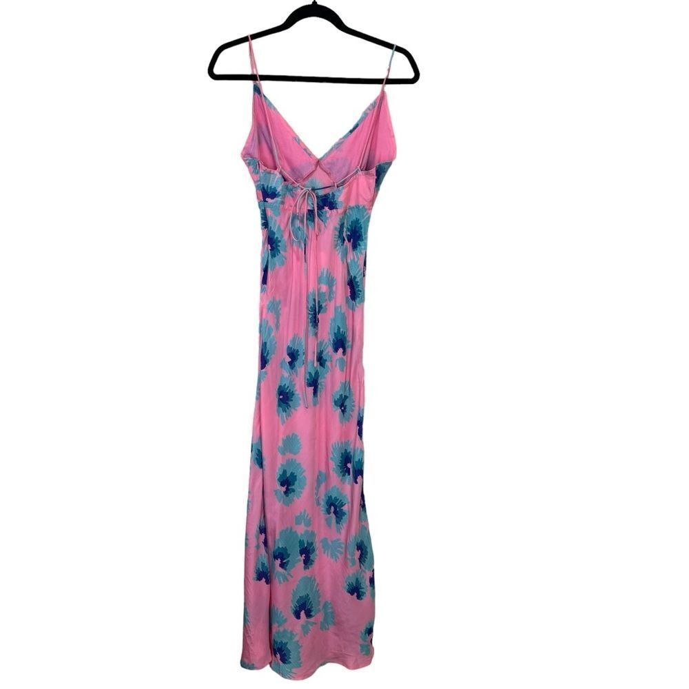 NEW Banjanan Aurora Maxi Slip Dress Pink Blue Floral Silk Size XS - Picture 6 of 11